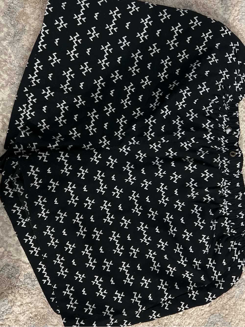 Black Patterned shorts